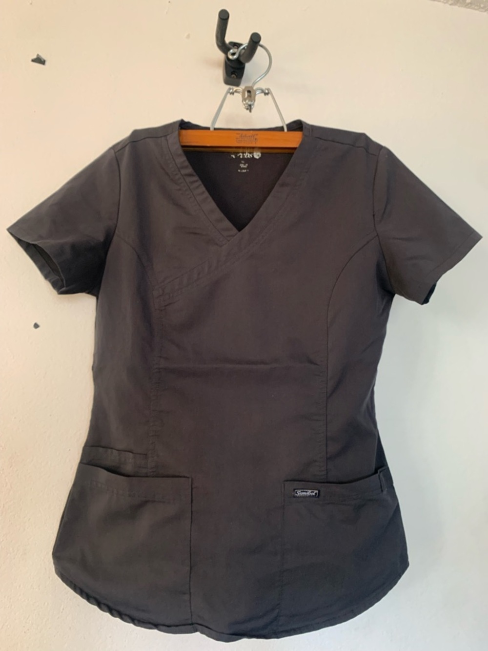 Skechers Women's Dark Gray V-Neck Scrub Top